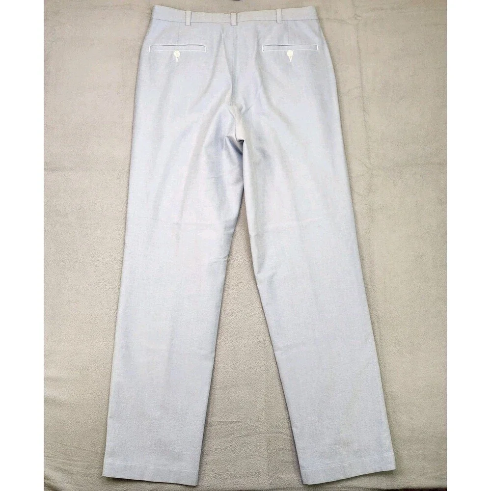 Brooks Brothers 346 Chino Pants Men's 34x32 Light Blue Flat Straight 100% Cotton